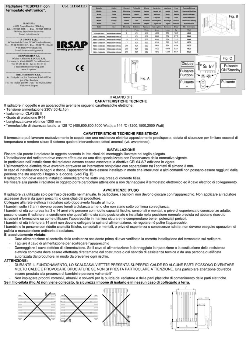 IRSAP TESI3 EH-600-8 User manual