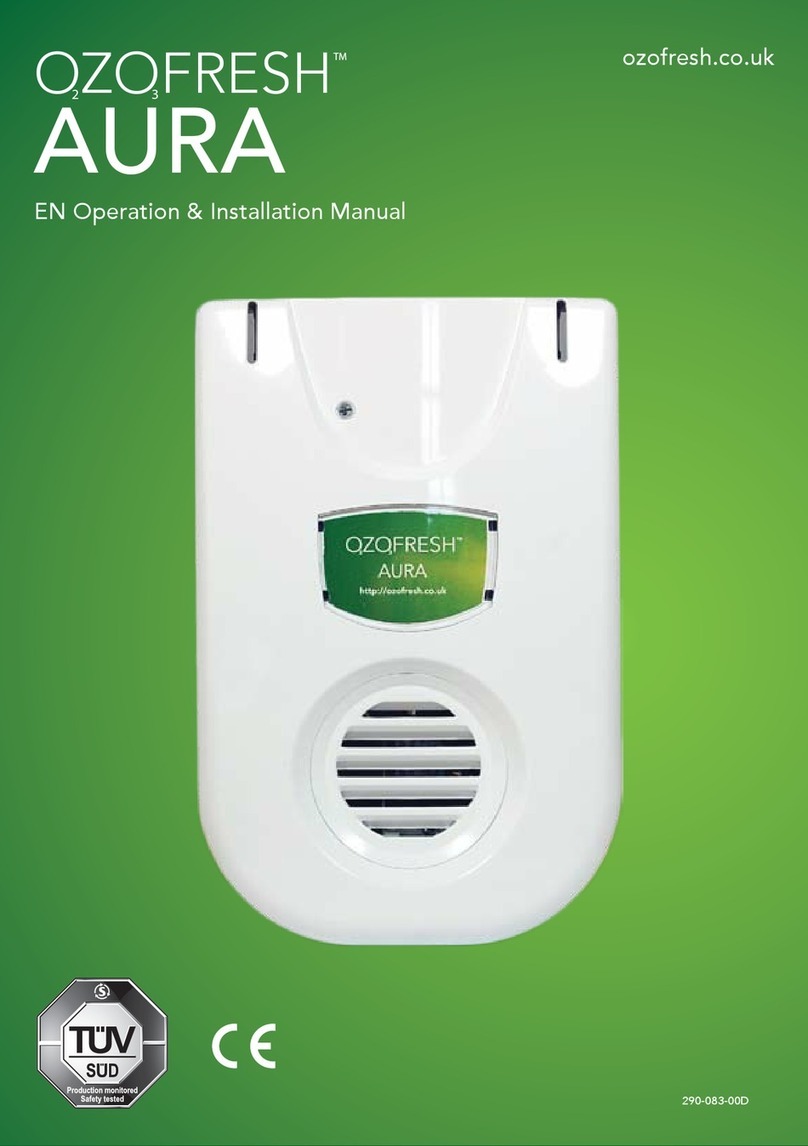 OZOFRESH AURA OZO-0008 Operation & installation manual