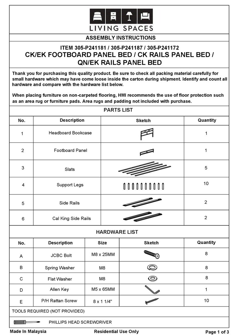 Living Spaces 305-P241181 Quick start guide