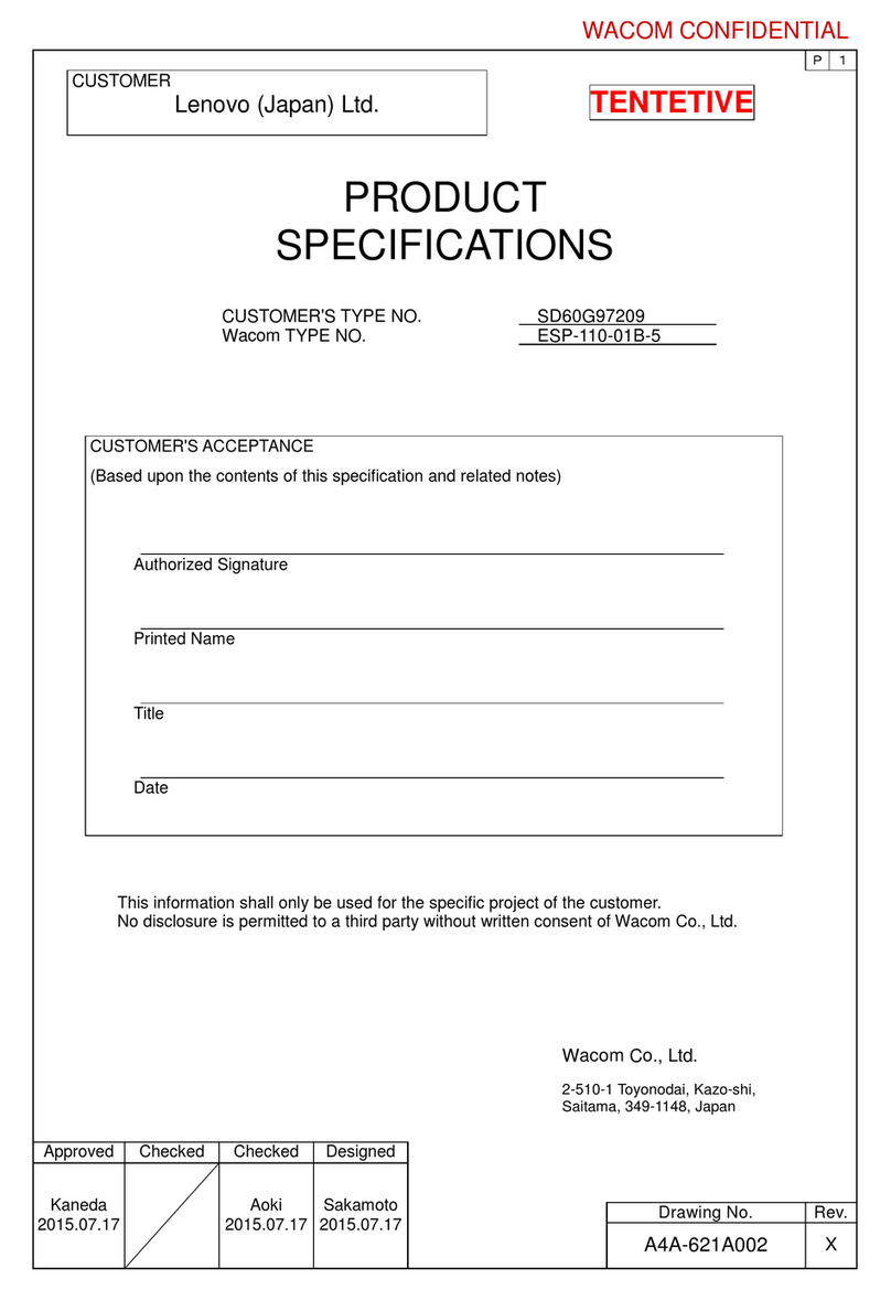 Wacom ESP-110-01-5 Installation instructions