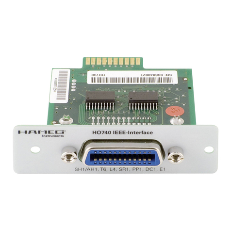 Rohde & Schwarz Hameg IEEE-488 GBiP Interface HO740 Install guide