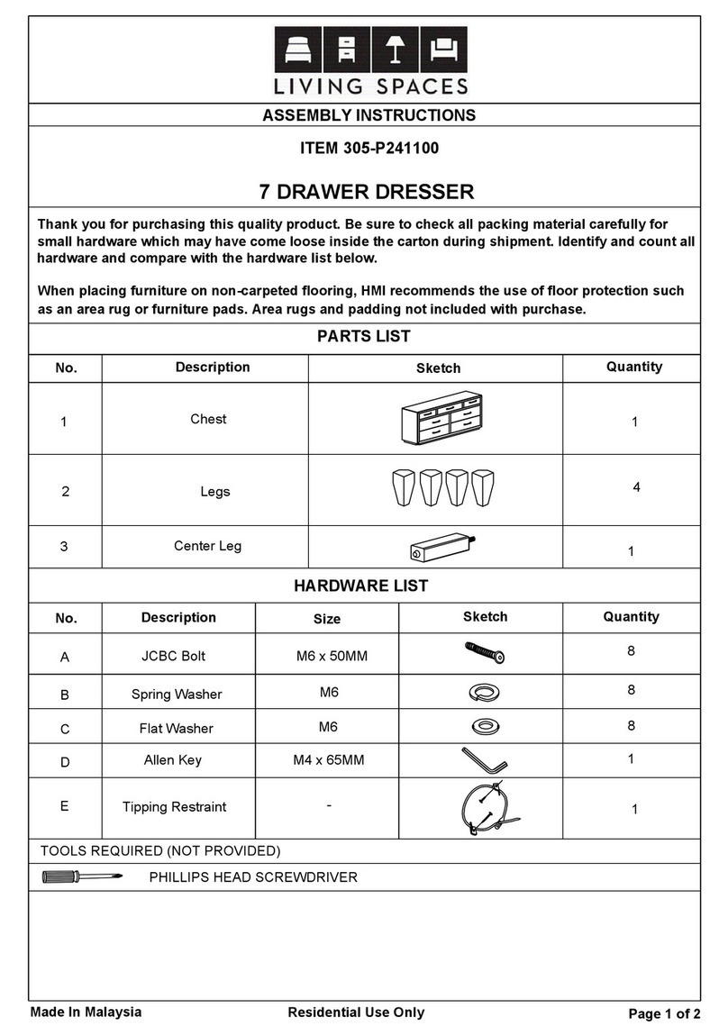 Living Spaces 305-P241100 User manual