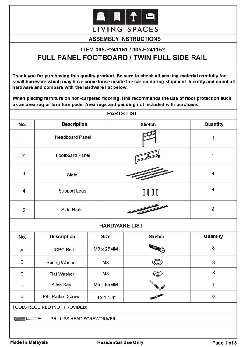 Living Spaces 305-P241161 User manual