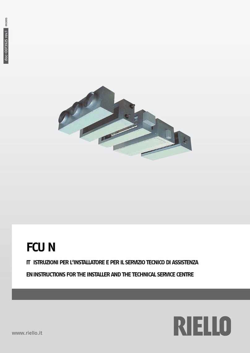 Riello FCU 09 N Instructions for the installer and the technical service centre