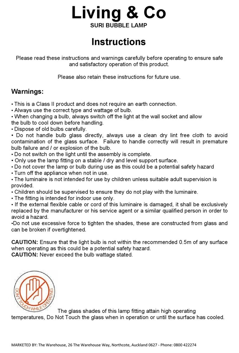 Living & Co SURI BUBBLE LAMP instructions