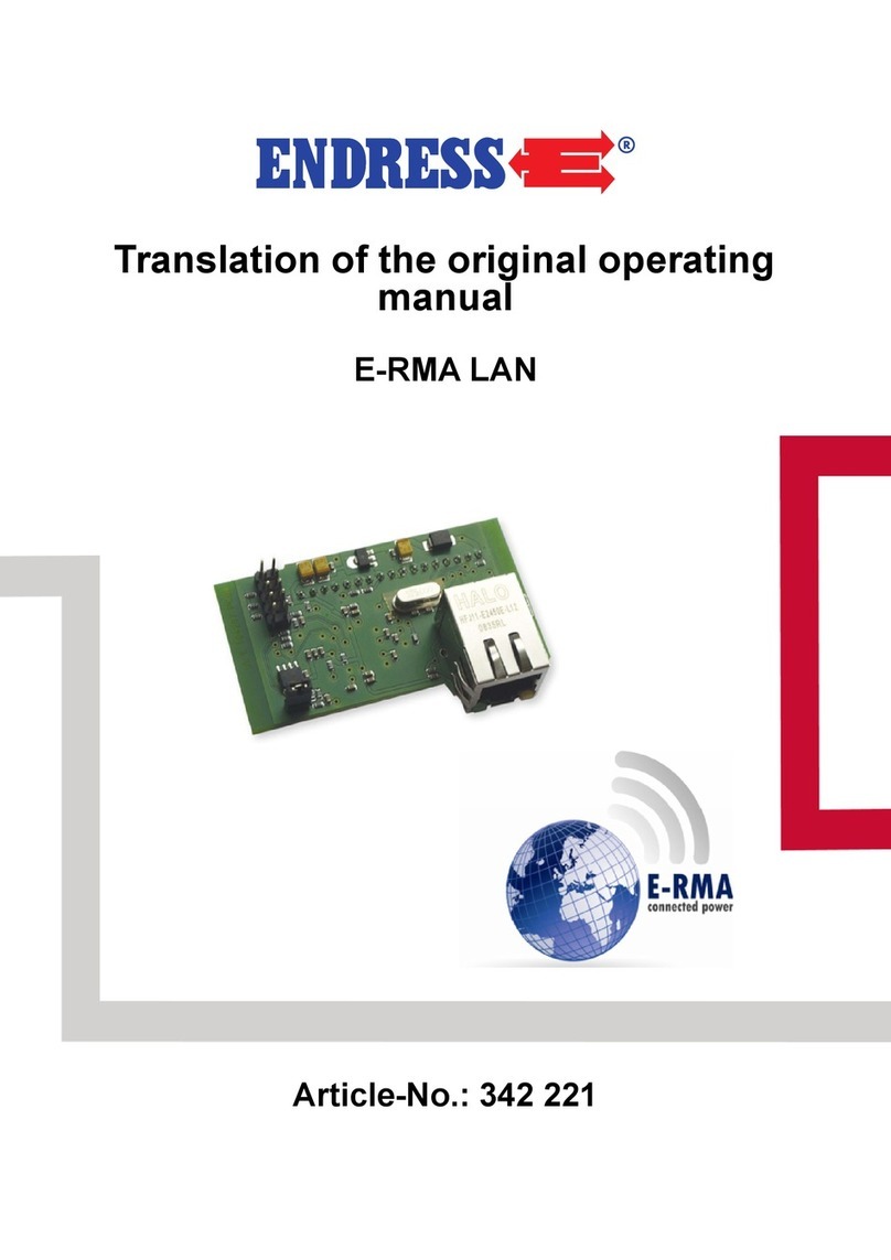 Endress E-RMA LAN Translation of the original operating manual