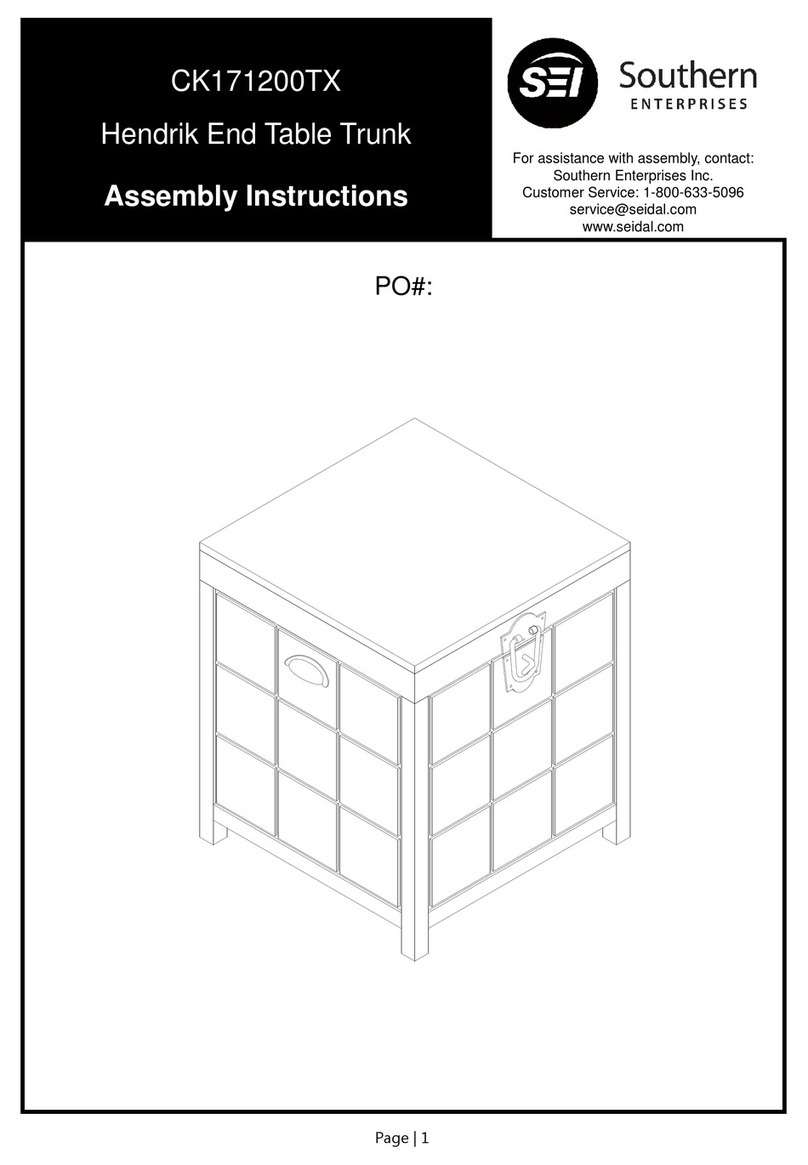 Southern Enterprises Hendrik End Table Trunk Assembly instructions Southern Enterprises Hendrik End Table Trunk Assembly instructions