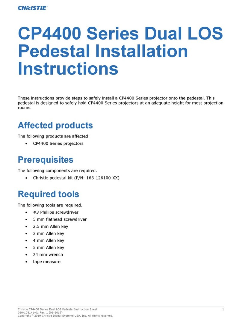 Christie 163-126100 Series installation instructions