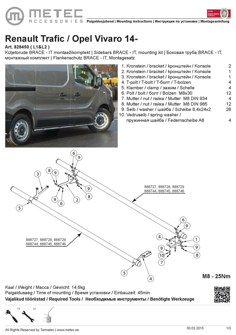 Metec 828450 Mounting instructions Metec 828450 Mounting instructions