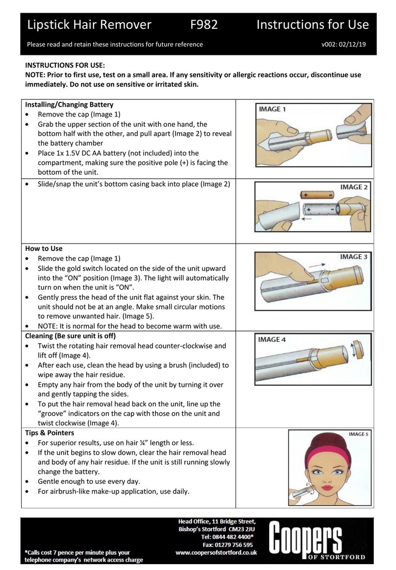 Coopers of Stortford F982 Instructions for use