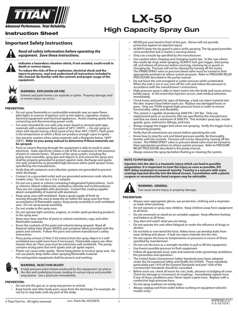 Titan LX-50 instruction sheet