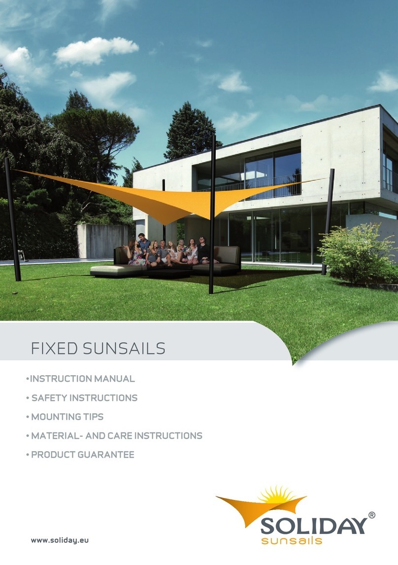 Soliday FIXED SUNSAILS instruction manual