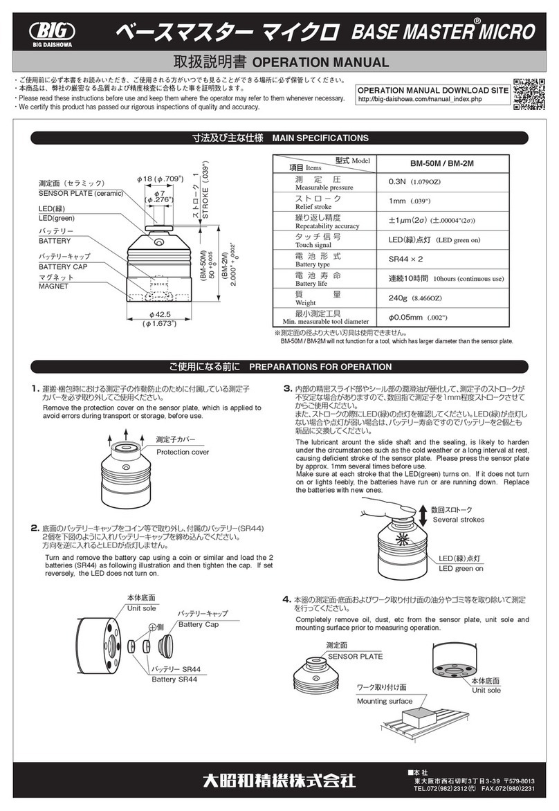 Big Daishowa BASE MASTER MICRO Operation manual