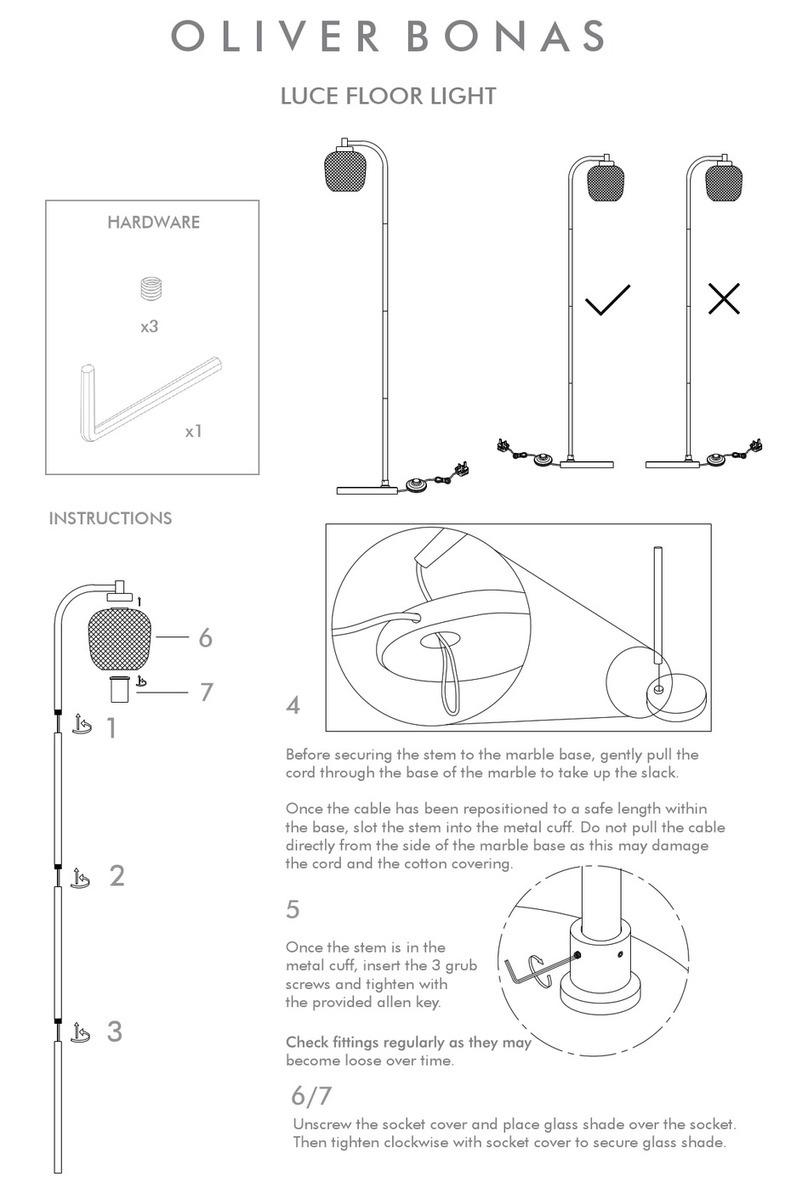 Oliver Bonas LUCE FLOOR LIGHT quick start guide