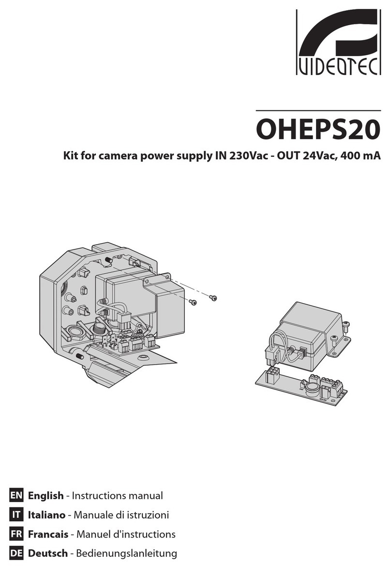 Videotec OHEPS20 instruction manual