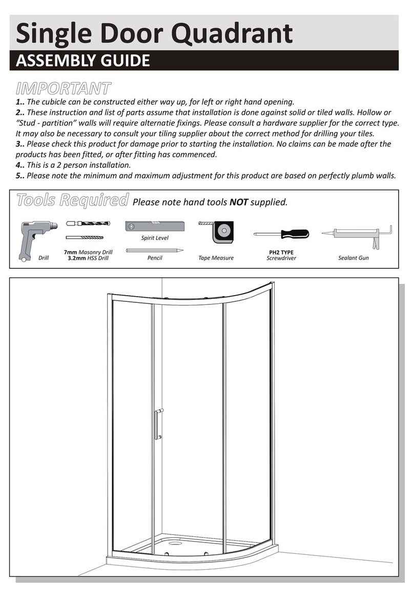 SOMMER Single Door Quadrant Assembly guide SOMMER Single Door Quadrant Assembly guide