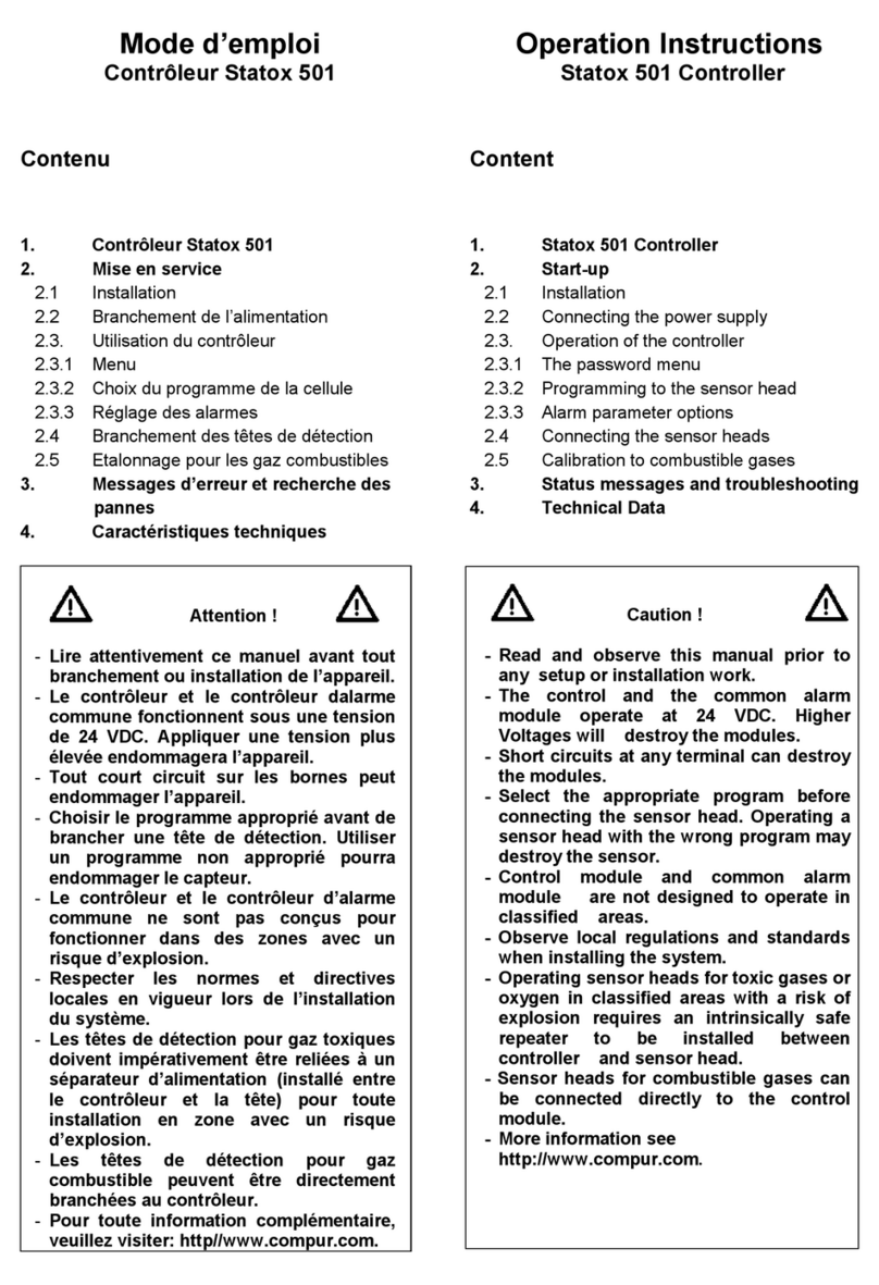 Compur Monitors Statox 501 Operation instructions