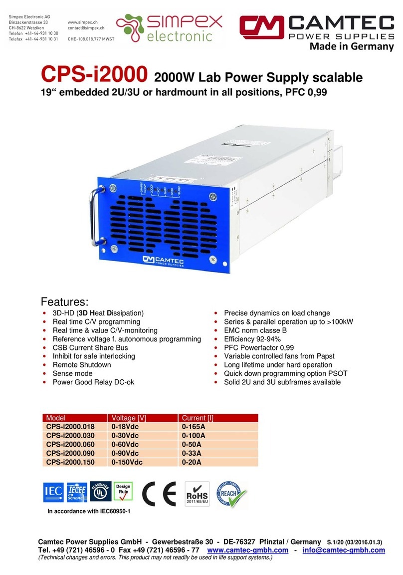 Simpex Electronic CAMTEC CPS-i2000 manual
