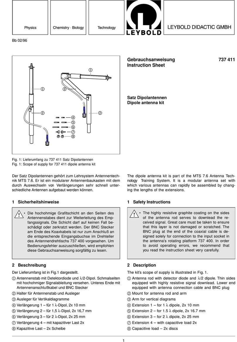 LEYBOLD 737 411 instruction sheet