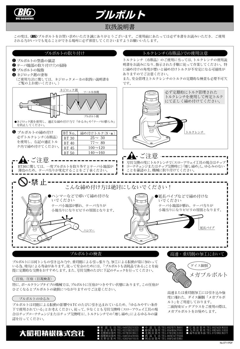 Big Daishowa PULLSTUD Operation manual