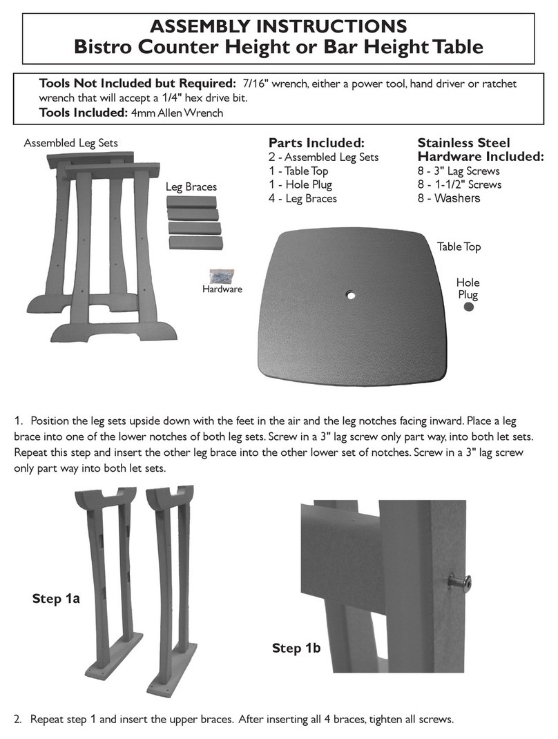 Perfect Choice Bistro Counter Height or Bar Height Table Assembly instructions
