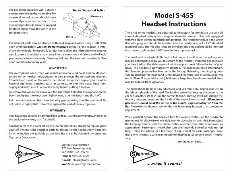 Sigtronics S-45S User manual