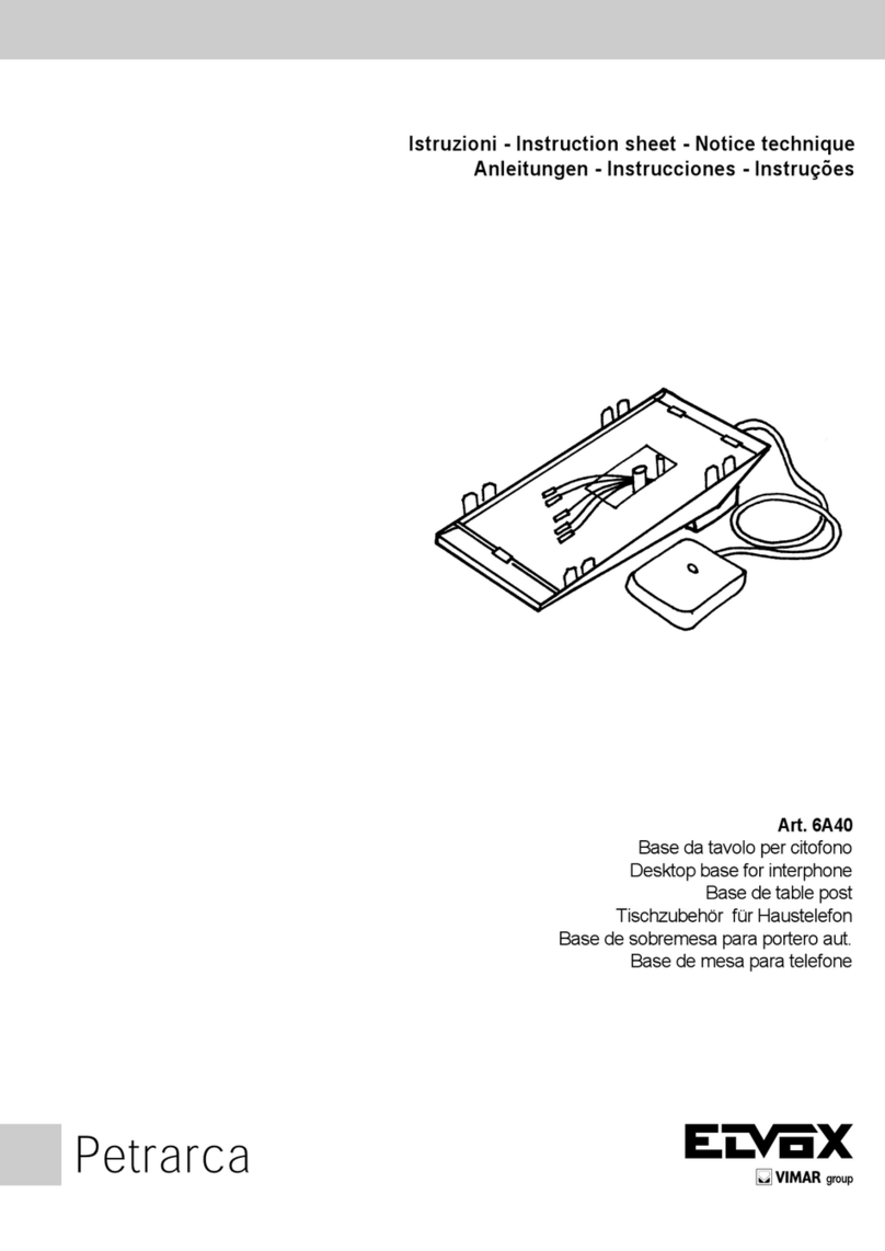 Vimar ELVOX Petrarca 6A40 User manual