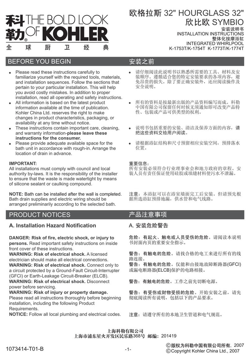 Kohler K-1753T User manual