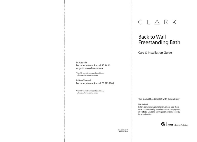 Clark Back to Wall Care & Installation Guide