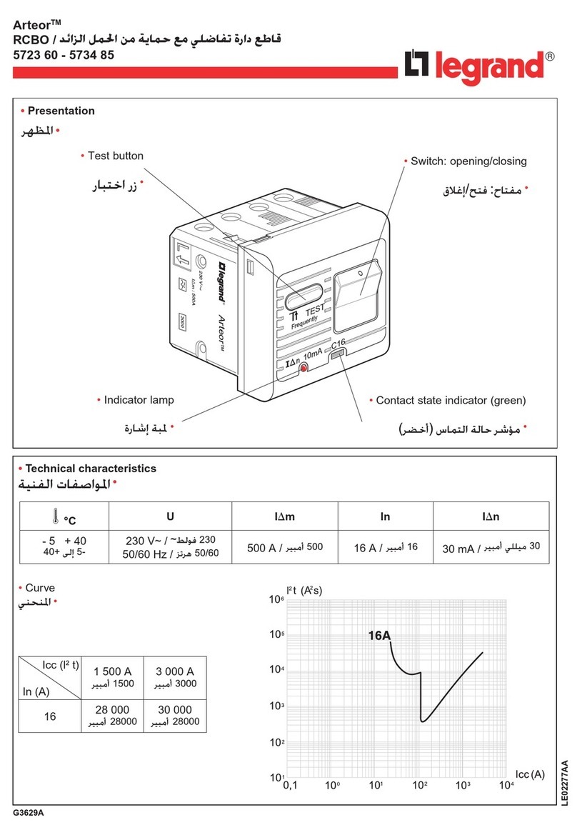 LEGRAND Arteor RCBO quick start guide