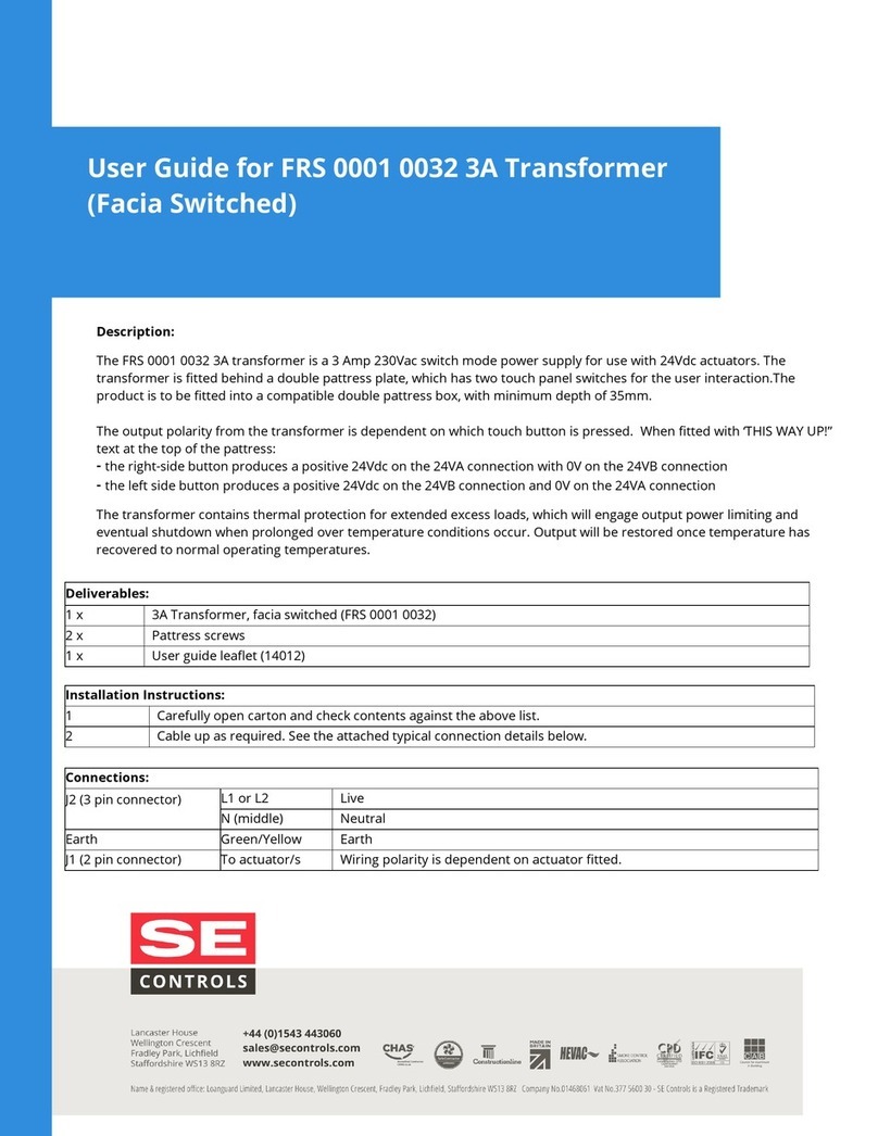 SE Controls FRS 0001 0032 User manual