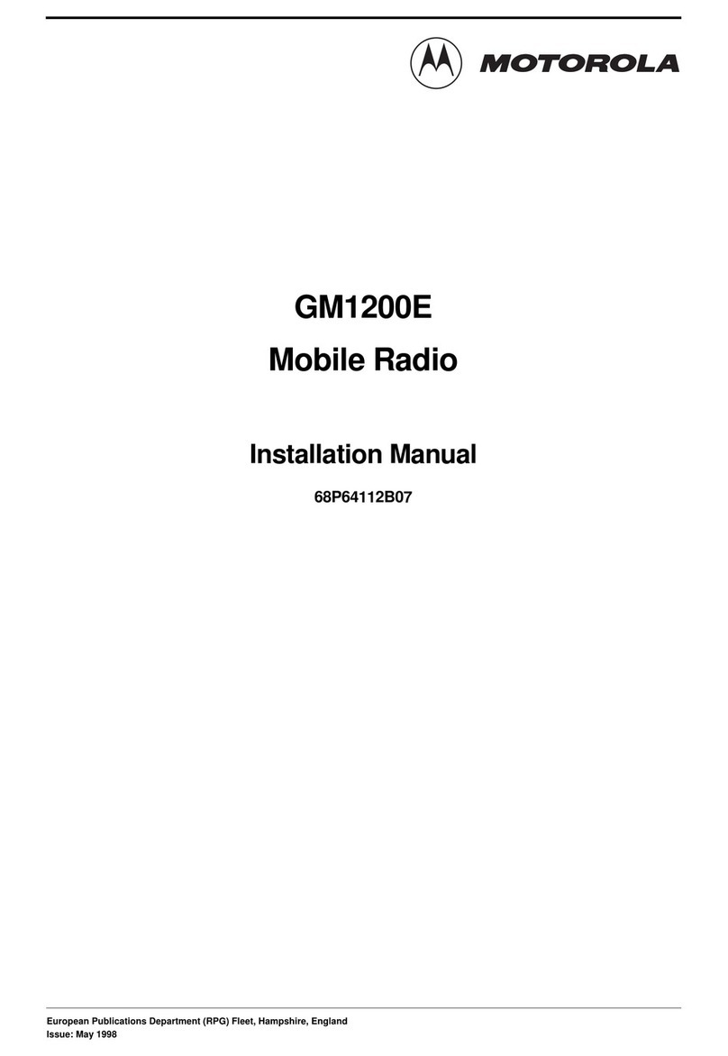 Motorola GM1200E installation manual