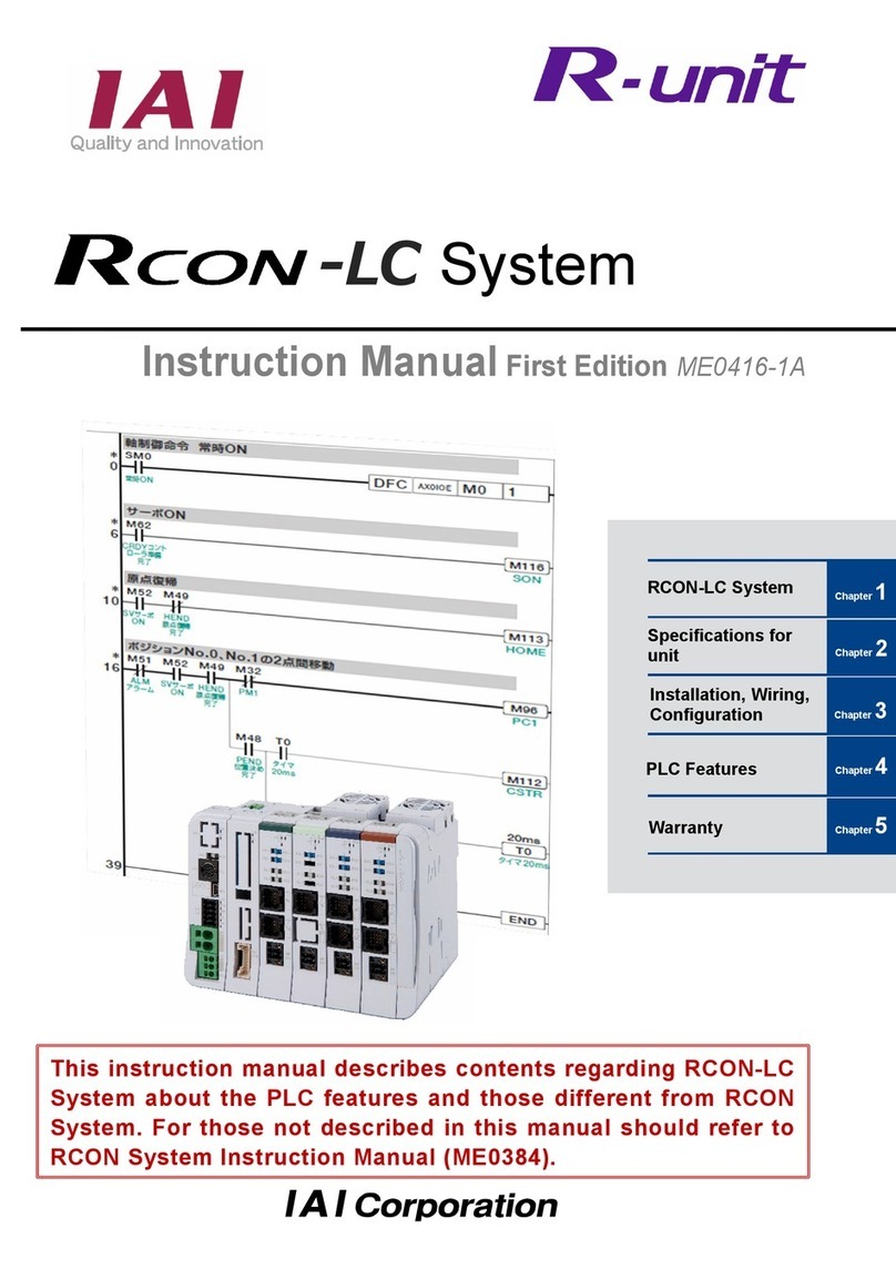 IAI RCON-LC instruction manual