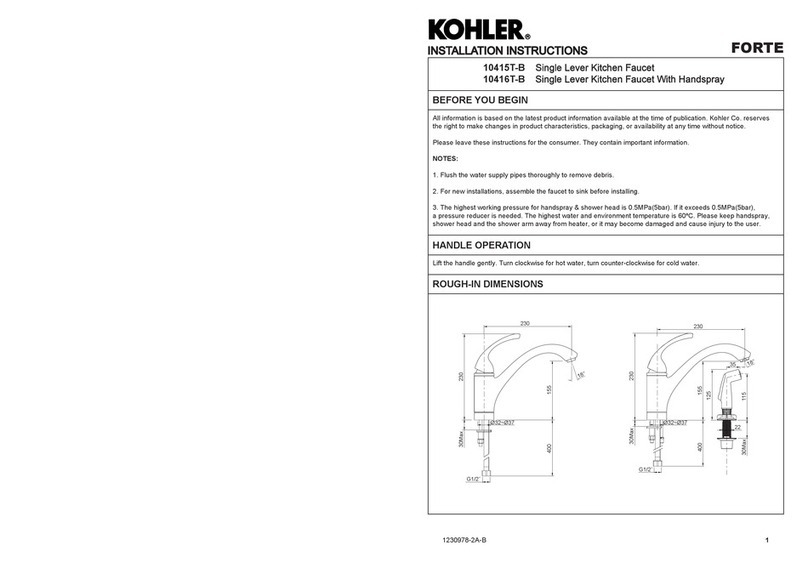 Kohler 10415T-B User manual Kohler 10415T-B User manual
