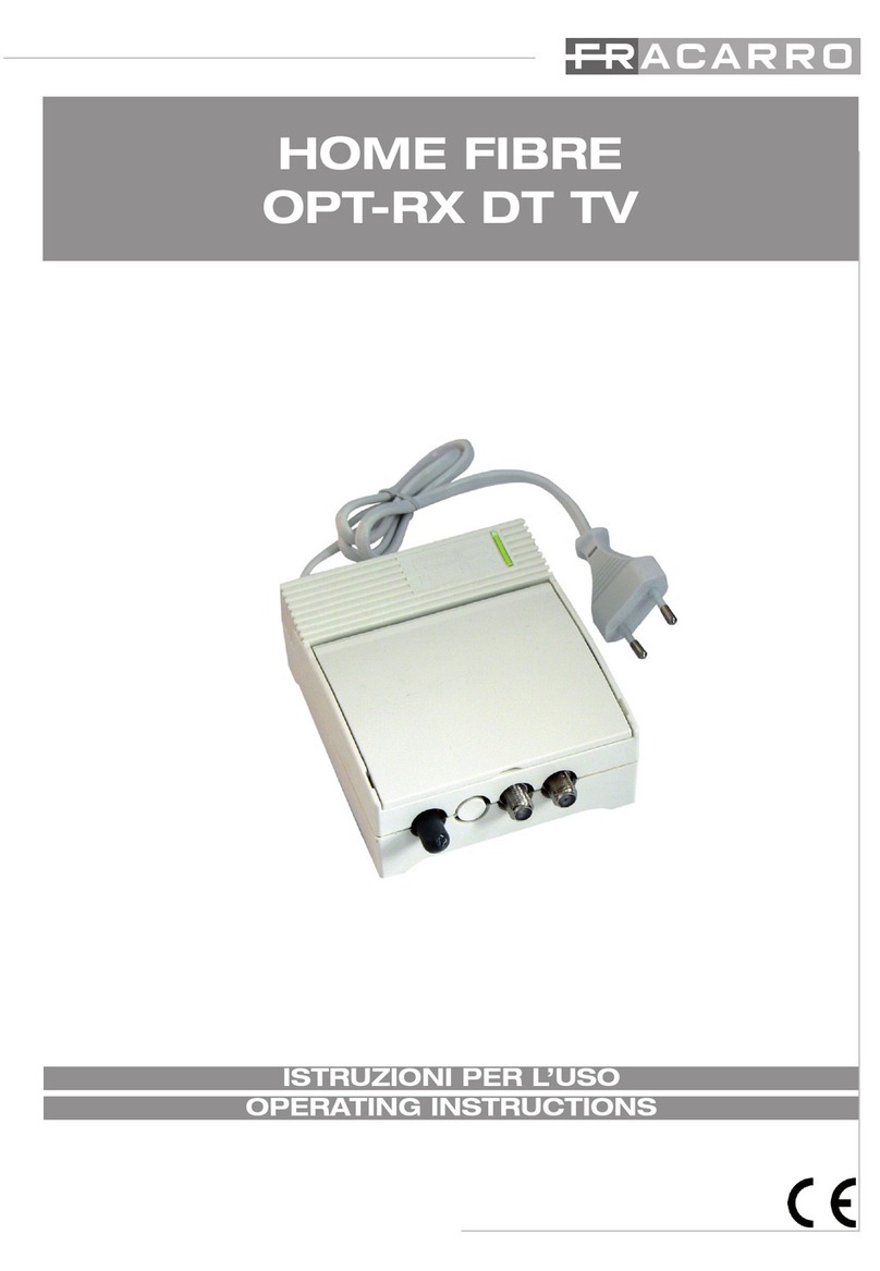 Fracarro OPT-RX DT TV operating instructions