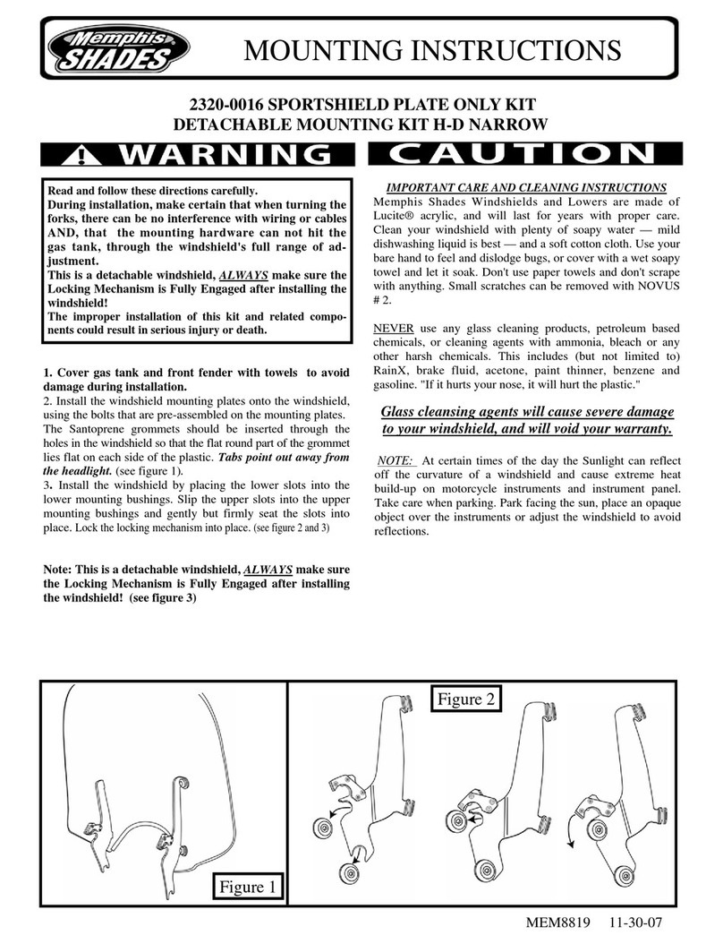 Memphis Shades MEB8819 Mounting instructions Memphis Shades MEB8819 Mounting instructions