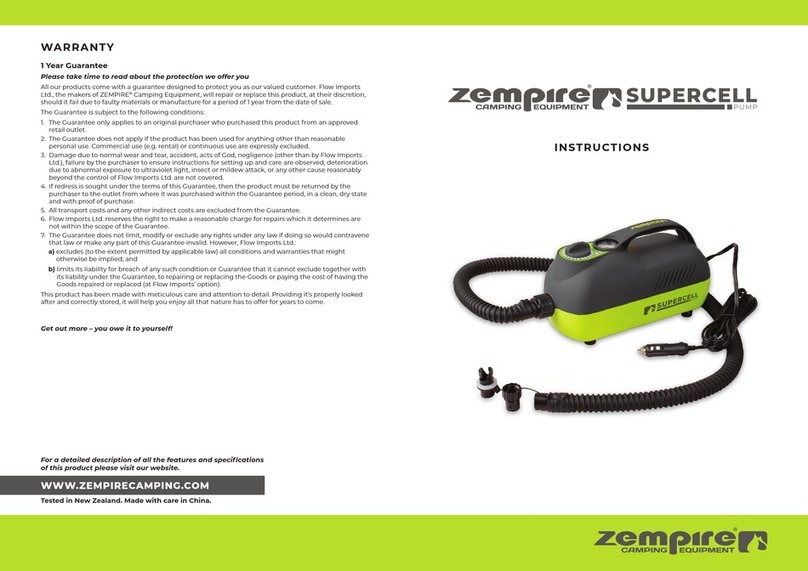 Zempire Supercell Pump User manual