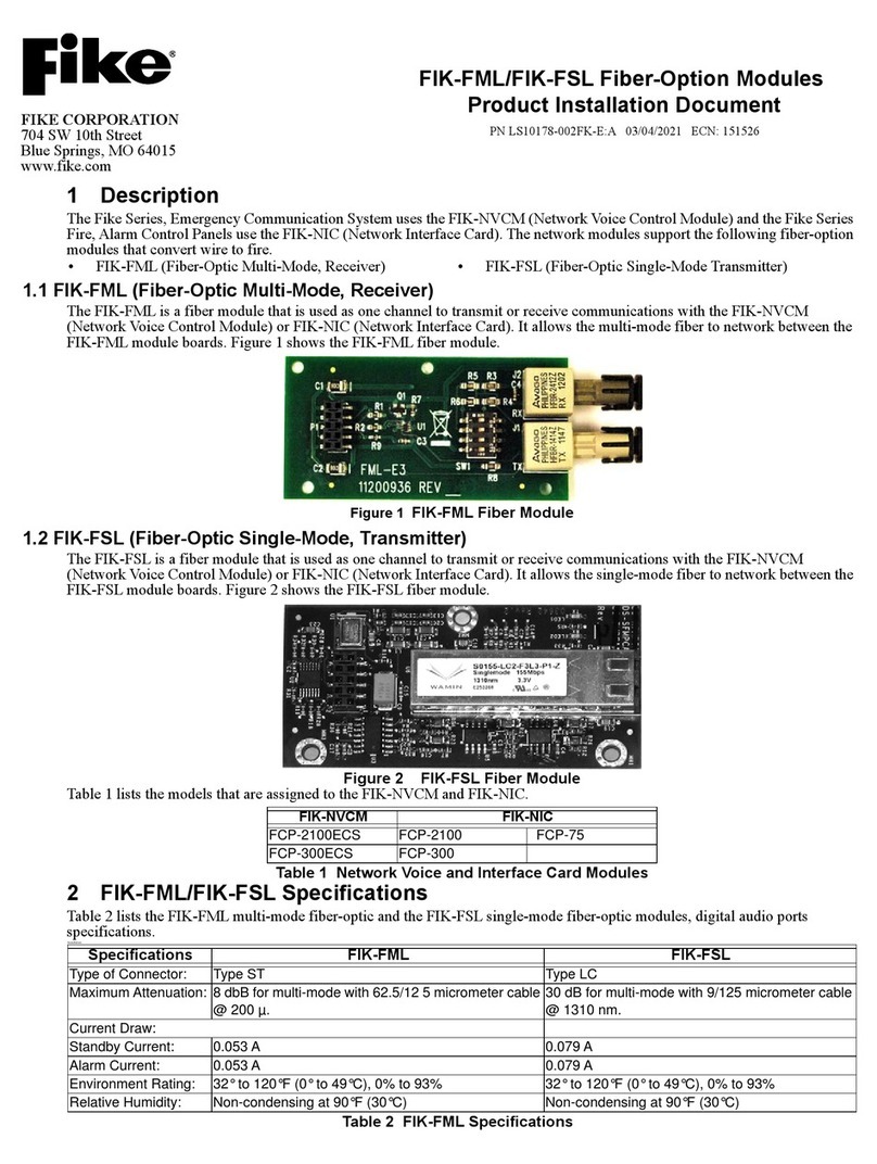 Fike FIK-FML Technical manual