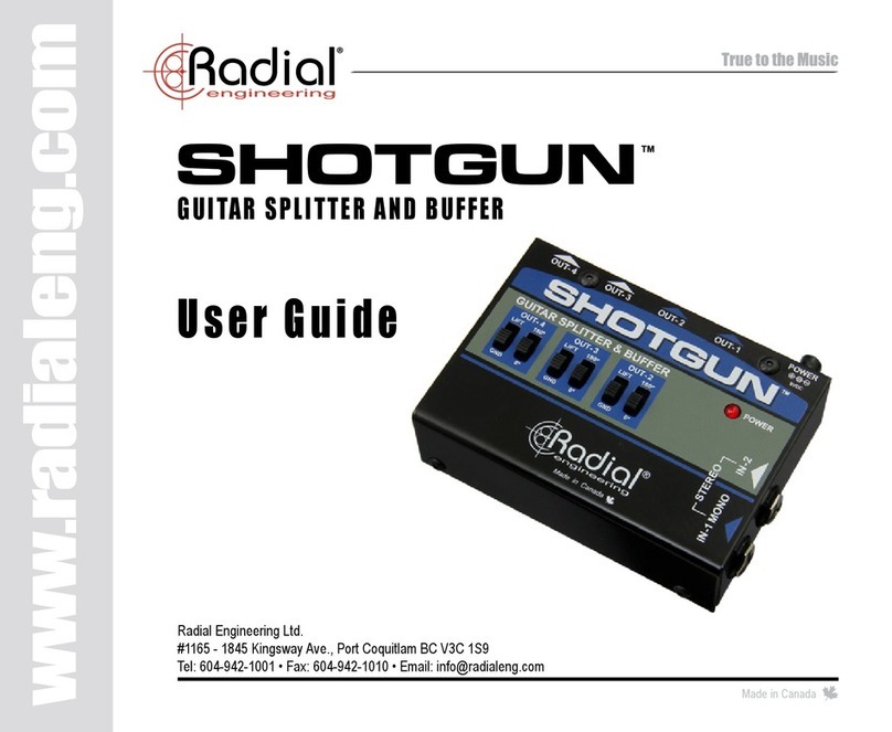 Radial Engineering SHOTGUN user guide