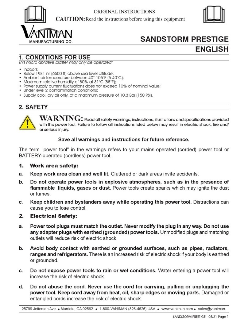 Vaniman SandStorm Prestige User manual