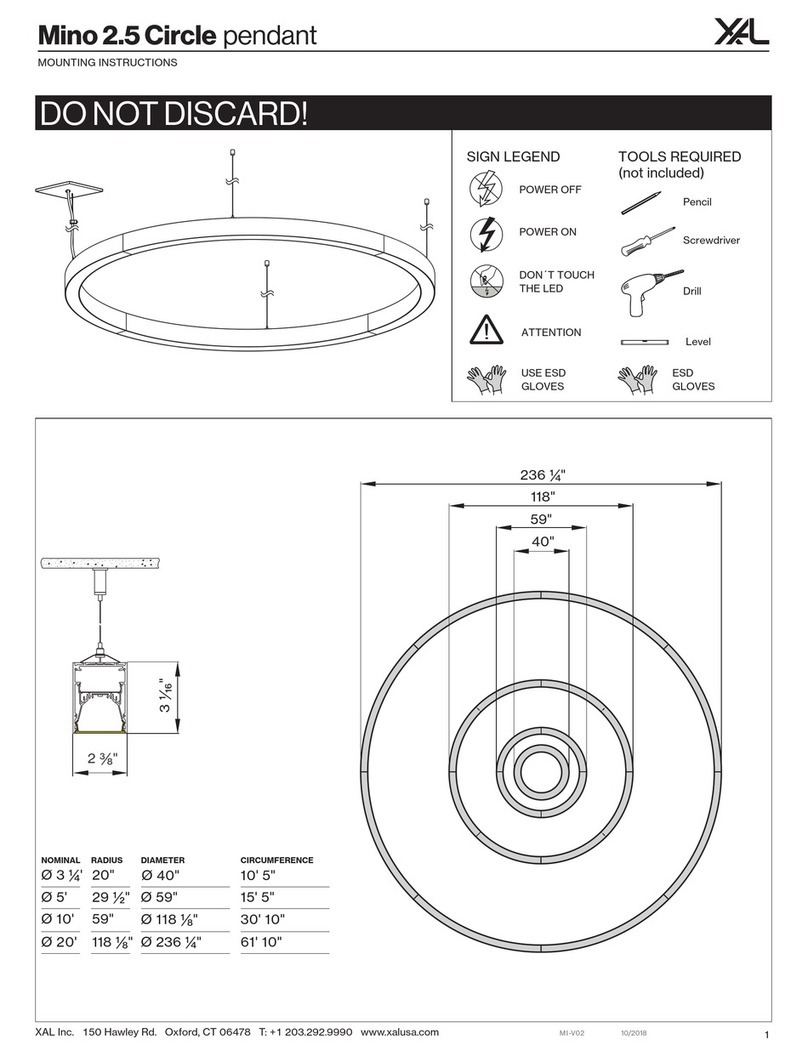 XAL Mino 2.5 Circle Mounting instructions