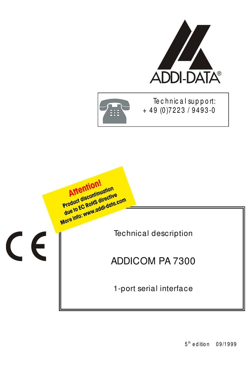Addi-Data ADDICOM PA 7300 Technical description
