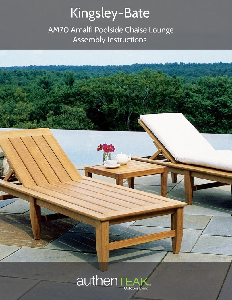 kingsley-bate Amalfi Poolside Chaise Lounge AM70 Assembly instructions kingsley-bate Amalfi Poolside Chaise Lounge AM70 Assembly instructions