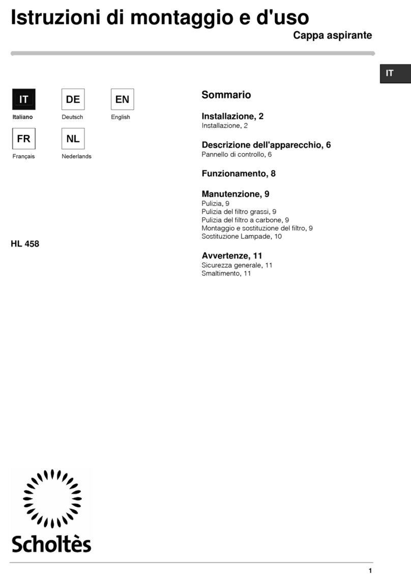 SCHOLTES HL 458 Instruction on mounting and use