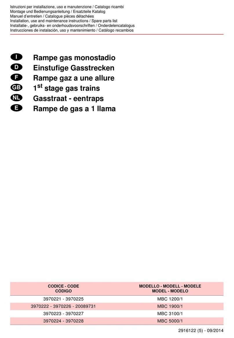 Riello MBC 1200/1 Installation, use and maintenance instructions / Spare parts list