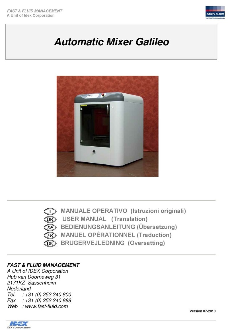Idex FAST & FLUID Galileo user manual