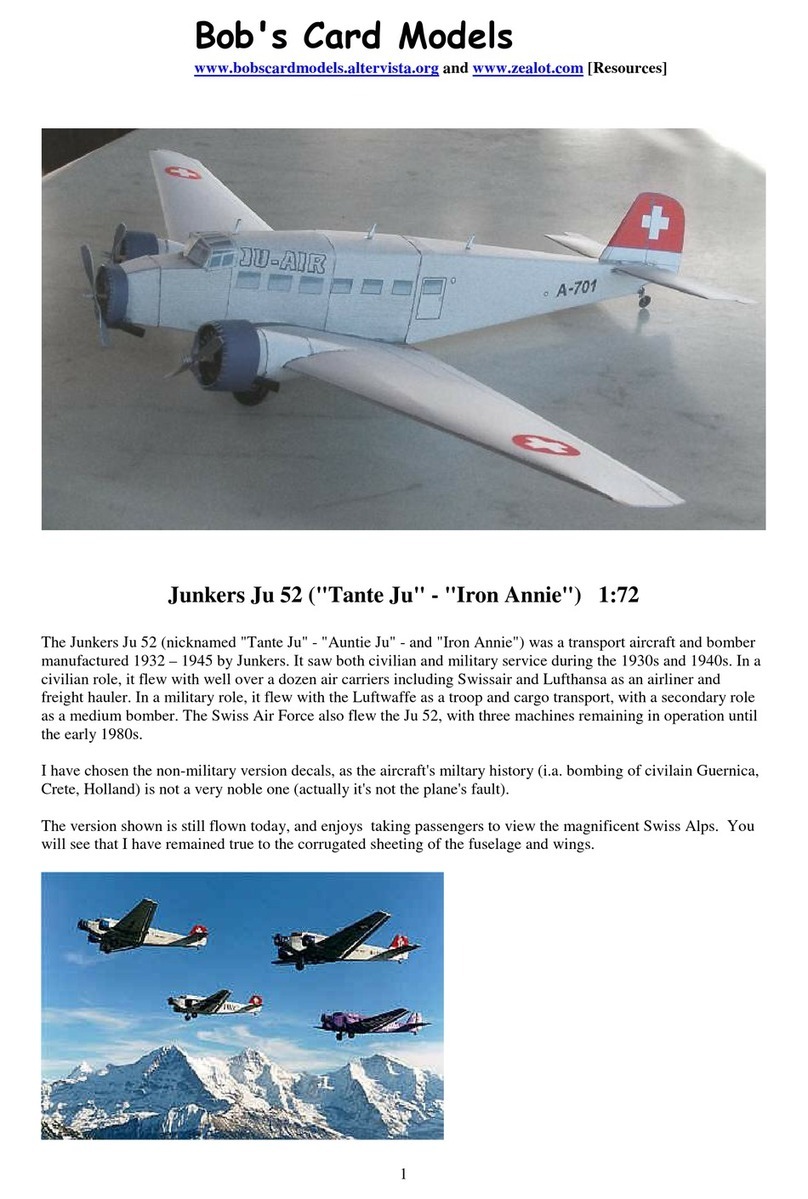 Bob's Card Models Junkers Ju 52 manual