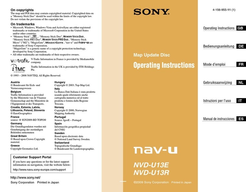 Sony NAV-U NVD-U13E NAV-U NVD-U13R User manual