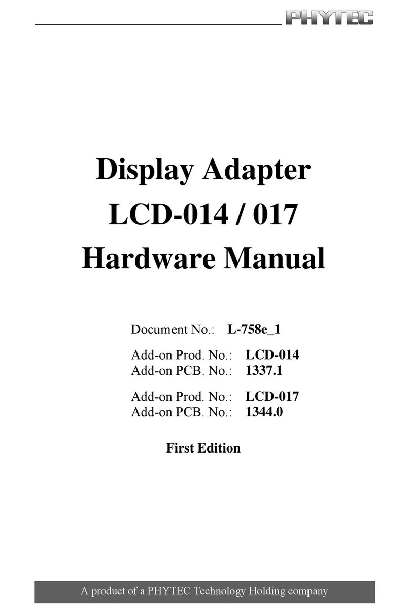 Phytec LCD-014 Hardware manual