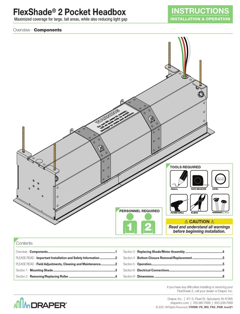 Draper FlexShade 2 Pocket Headbox User manual